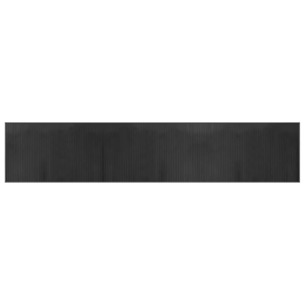vidaXL Tapis rectangulaire gris 60x300 cm bambou
