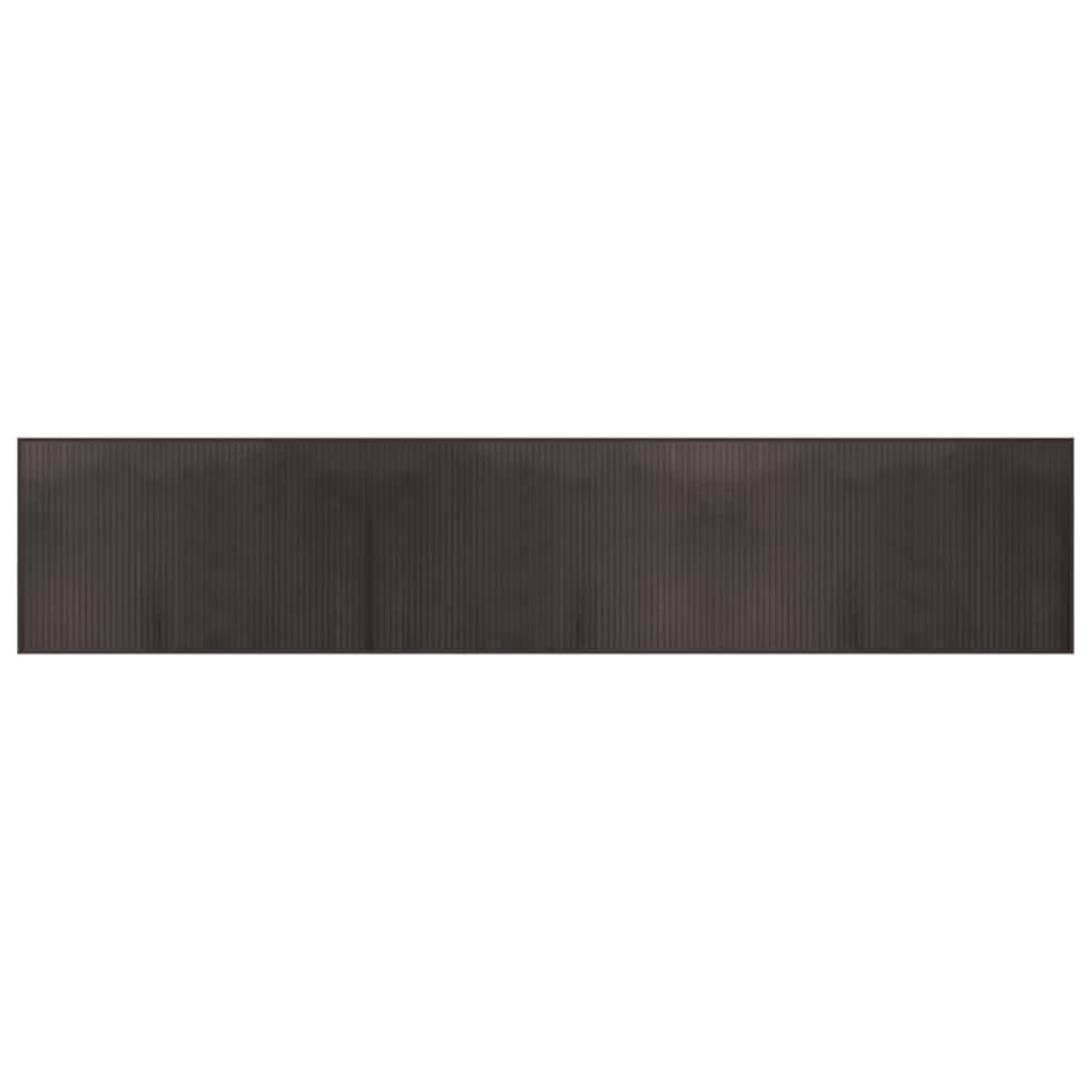 vidaXL Teppich Rechteckig Dunkelbraun 60x300 cm Bambus