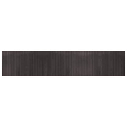 vidaXL Teppich Rechteckig Dunkelbraun 60x300 cm Bambus