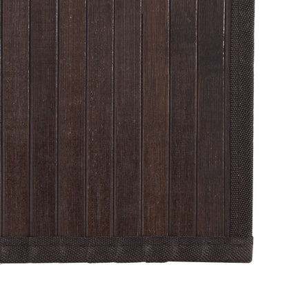 vidaXL Teppich Rechteckig Dunkelbraun 60x300 cm Bambus