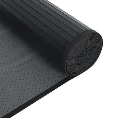 vidaXL Tapis rectangulaire Noir 60x500 cm Bambou
