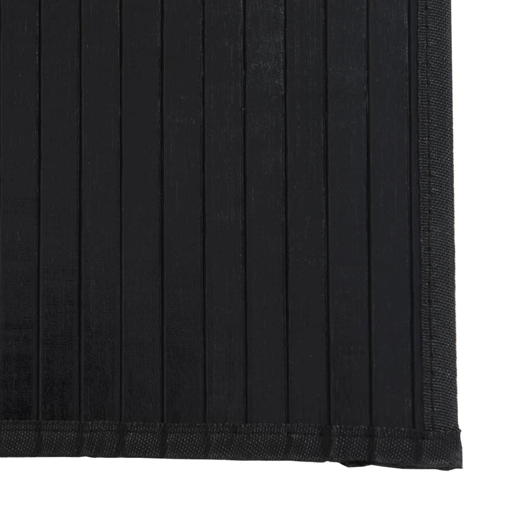 vidaXL Tapis rectangulaire Noir 60x500 cm Bambou