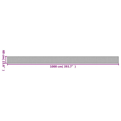 vidaXL Teppich Rechteckig Braun 60x1000 cm Bambus
