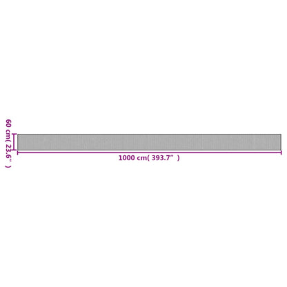 vidaXL Teppich Rechteckig Hell Natur 60x1000 cm Bambus