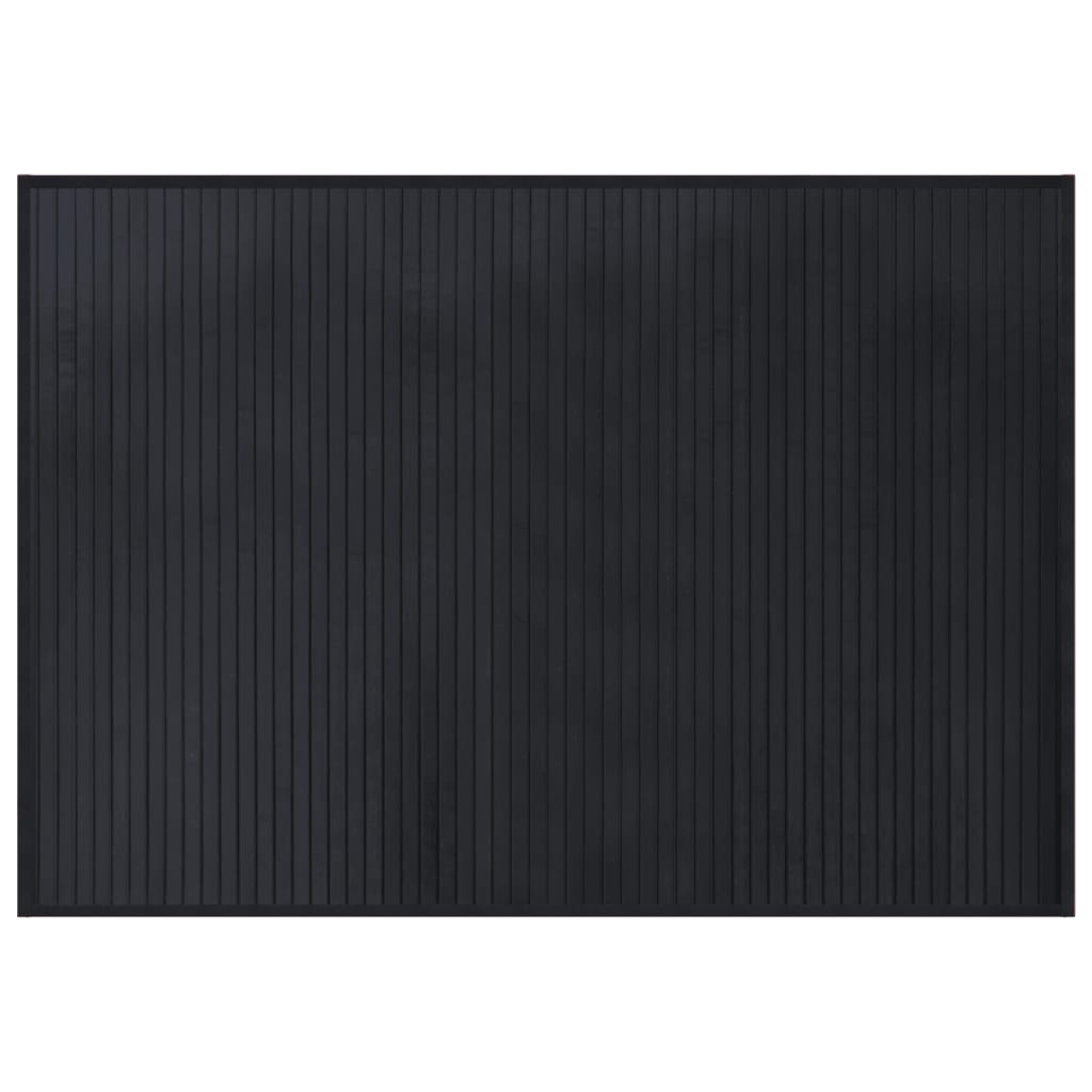 vidaXL Tapis rectangulaire Noir 70x100 cm Bambou