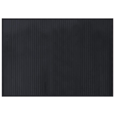 vidaXL Tapis rectangulaire Noir 70x100 cm Bambou