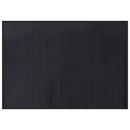 vidaXL Tapis rectangulaire Noir 70x100 cm Bambou