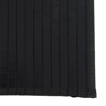 vidaXL Tapis rectangulaire Noir 70x100 cm Bambou