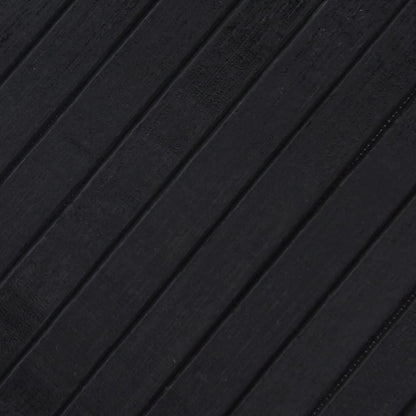 vidaXL Tapis rectangulaire Noir 70x100 cm Bambou