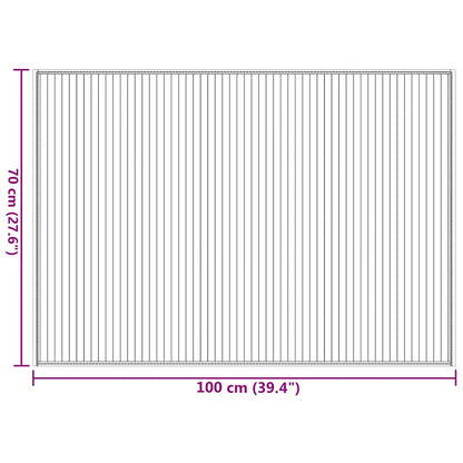 vidaXL Tapis rectangulaire marron 70x100 cm bambou