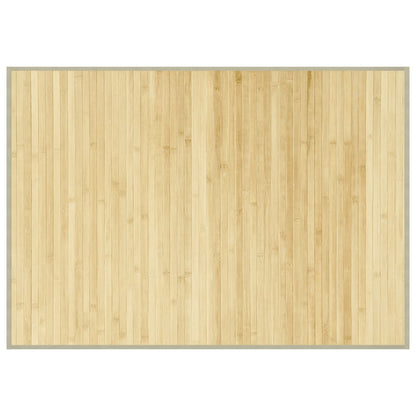 vidaXL Teppich Rechteckig Hell Natur 70x100 cm Bambus