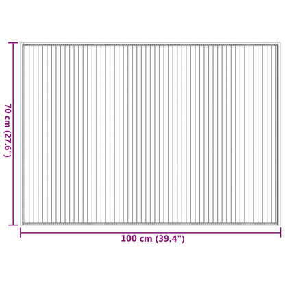vidaXL Teppich Rechteckig Hell Natur 70x100 cm Bambus