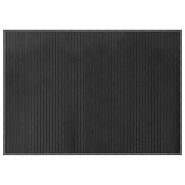 vidaXL Tapis rectangulaire gris 70x100 cm Bambou