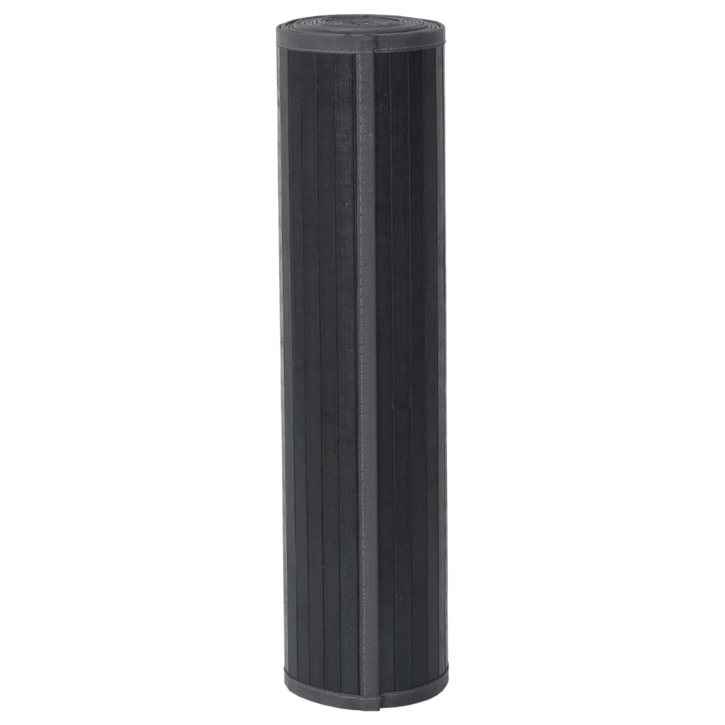 vidaXL Teppich Rechteckig Grau 70x100 cm Bambus