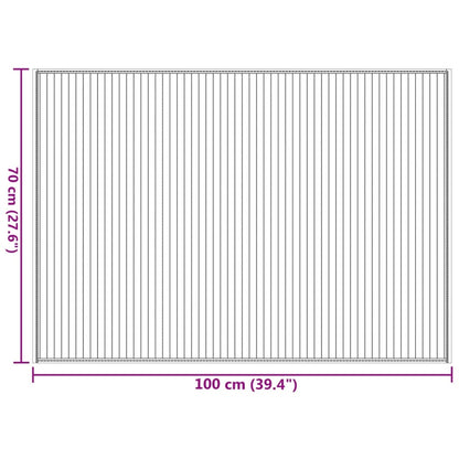 vidaXL Teppich Rechteckig Grau 70x100 cm Bambus