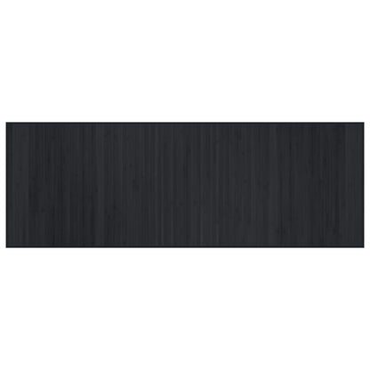 vidaXL Tapis rectangulaire noir 70x200 cm bambou