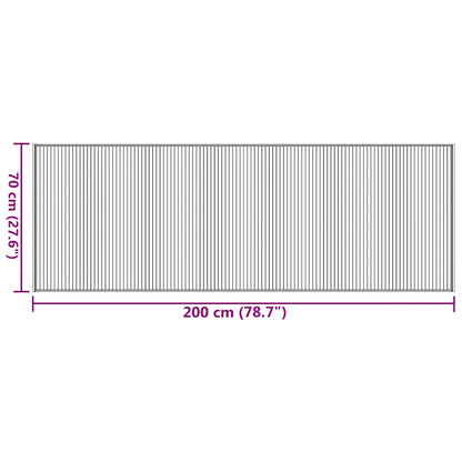 vidaXL Tapis rectangulaire marron 70x200 cm bambou