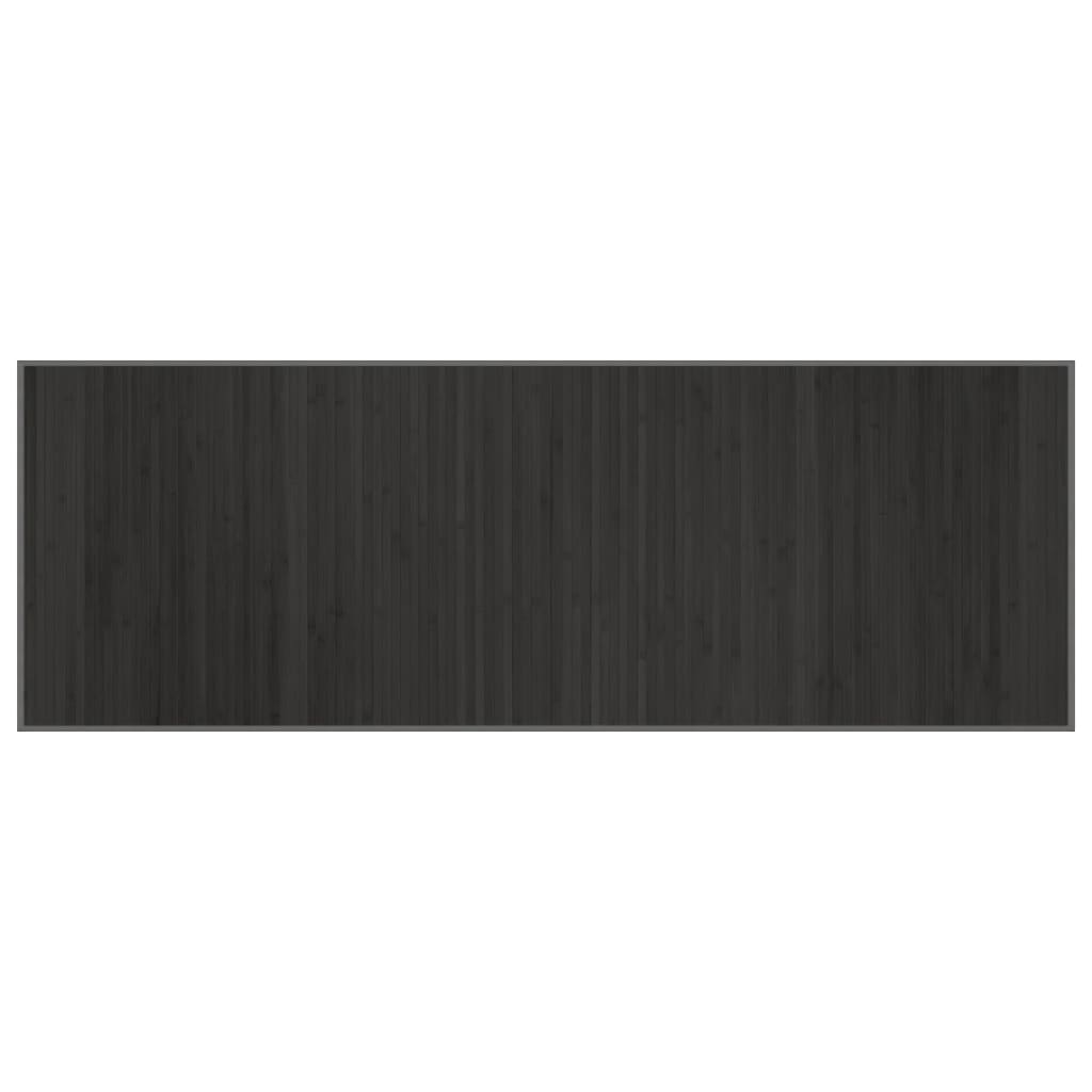 vidaXL Teppich Rechteckig Grau 70x200 cm Bambus
