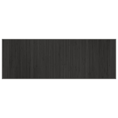 vidaXL Teppich Rechteckig Grau 70x200 cm Bambus