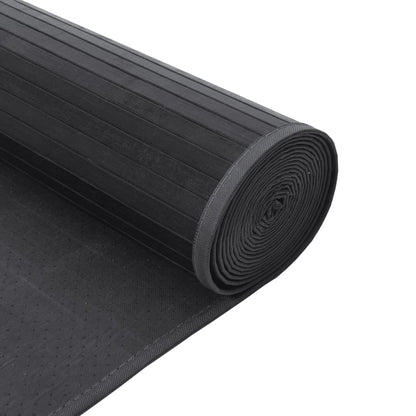 vidaXL Teppich Rechteckig Grau 70x200 cm Bambus