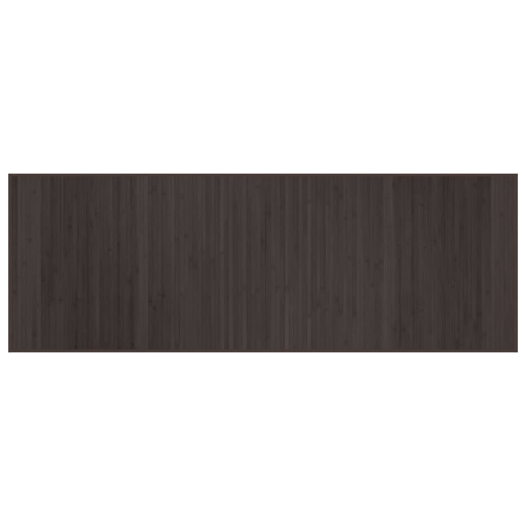 vidaXL Tapis rectangulaire marron foncé 70x200 cm Bambou