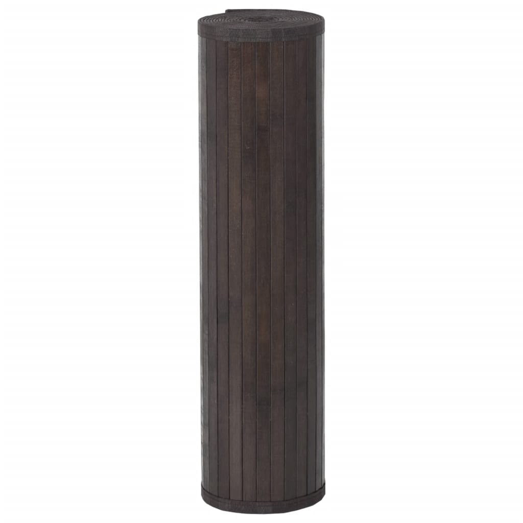 vidaXL Tapis rectangulaire marron foncé 70x200 cm Bambou