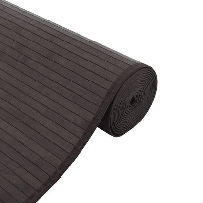 vidaXL Tapis rectangulaire marron foncé 70x200 cm Bambou
