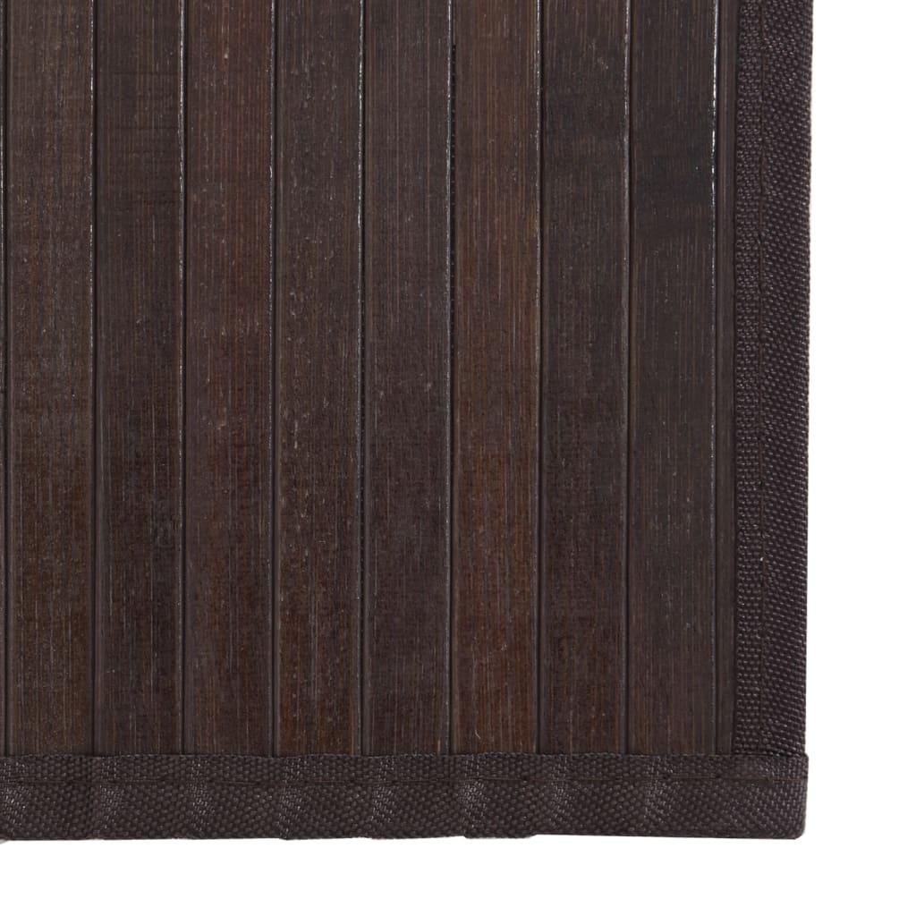 vidaXL Tapis rectangulaire marron foncé 70x200 cm Bambou