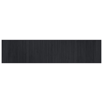 vidaXL Teppich Rechteckig Schwarz 70x300 cm Bambus