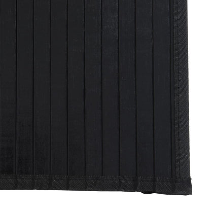 vidaXL Tapis rectangulaire noir 70x400 cm bambou