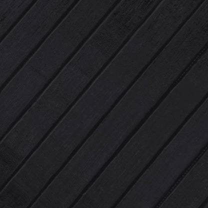 vidaXL Tapis rectangulaire noir 70x400 cm bambou