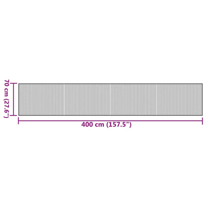 vidaXL Tapis Rectangulaire Nature Clair 70x400 cm Bambou
