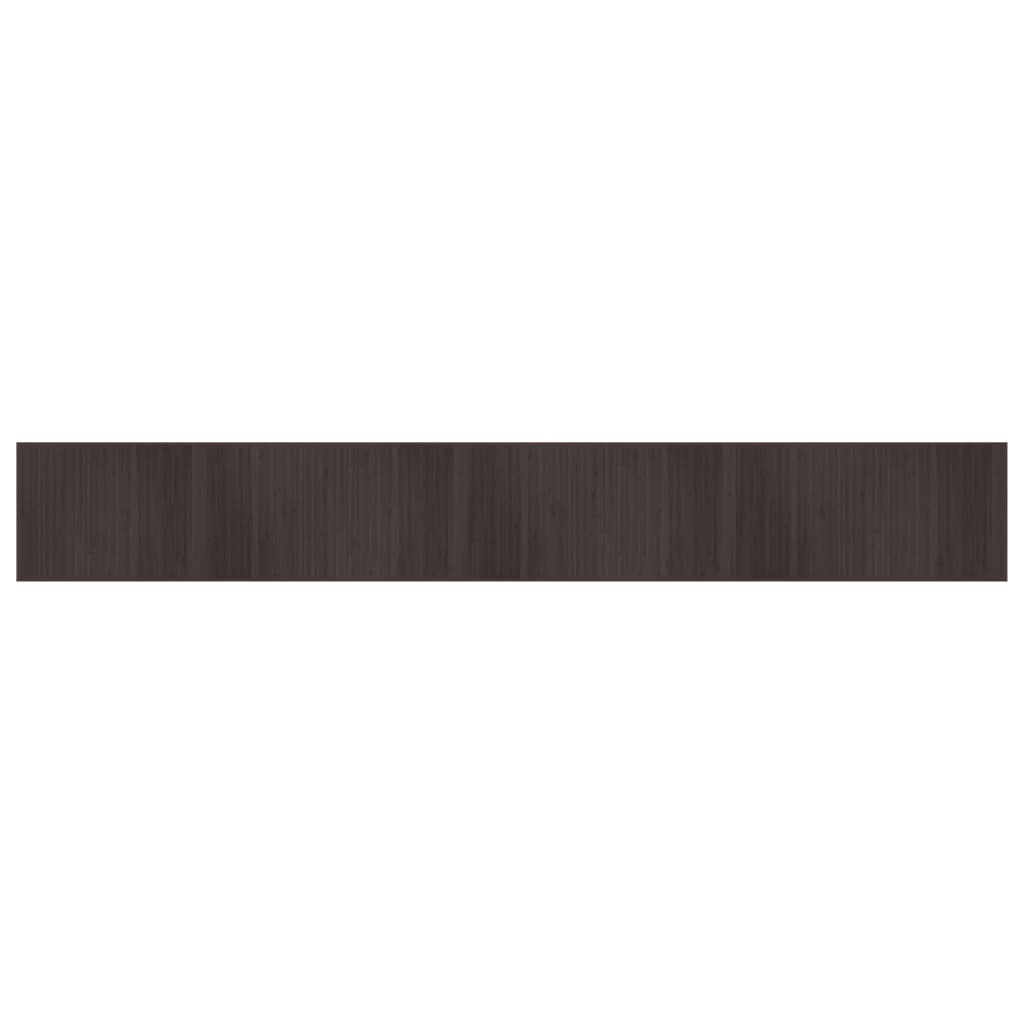 vidaXL Tapis rectangulaire Marron foncé 70x500 cm Bambou