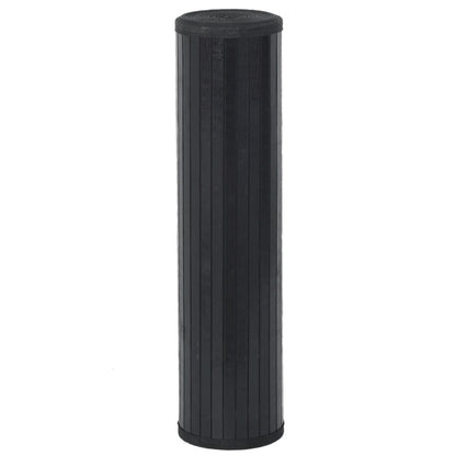 vidaXL Teppich Rechteckig Schwarz 70x1000 cm Bambus