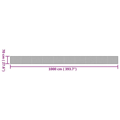 vidaXL Tapis rectangulaire Naturel 70x1000 cm Bambou