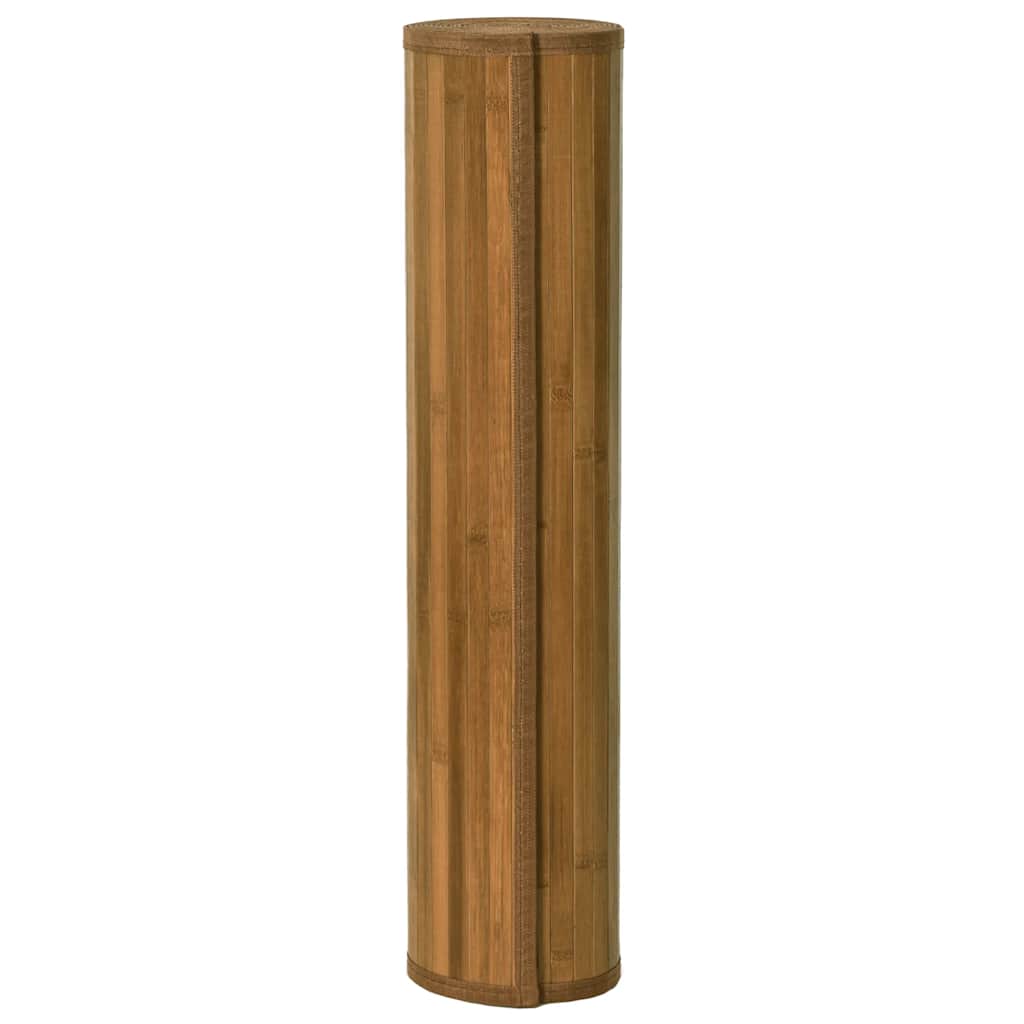 vidaXL Teppich Rechteckig Braun 70x1000 cm Bambus