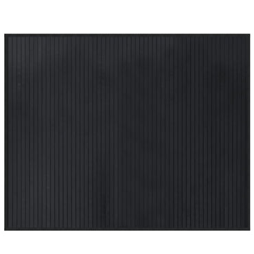 vidaXL Teppich Rechteckig Schwarz 80x100 cm Bambus