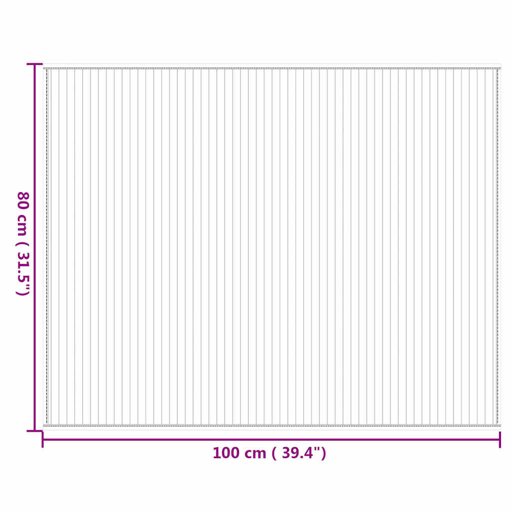 vidaXL Tapis rectangulaire Naturel 80x100 cm Bambou