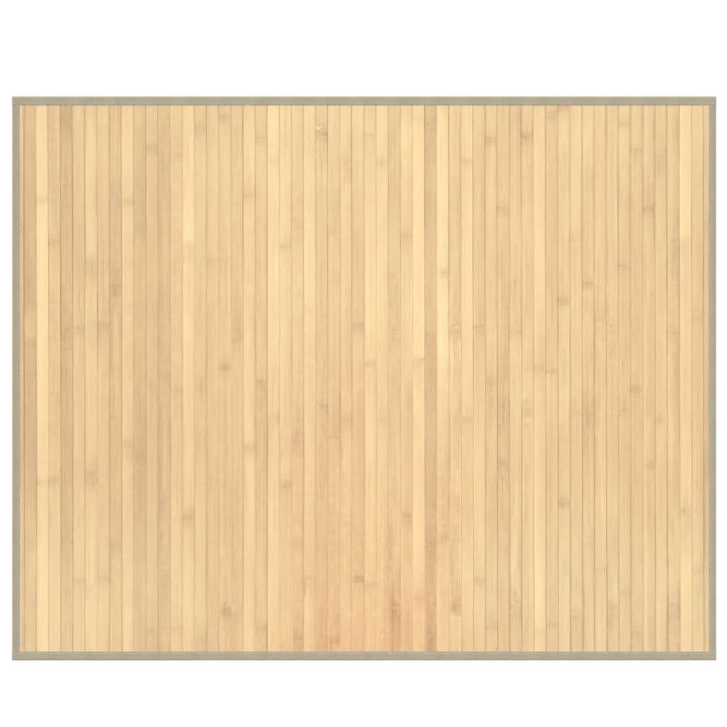 vidaXL Teppich Rechteckig Hell Natur 80x100 cm Bambus