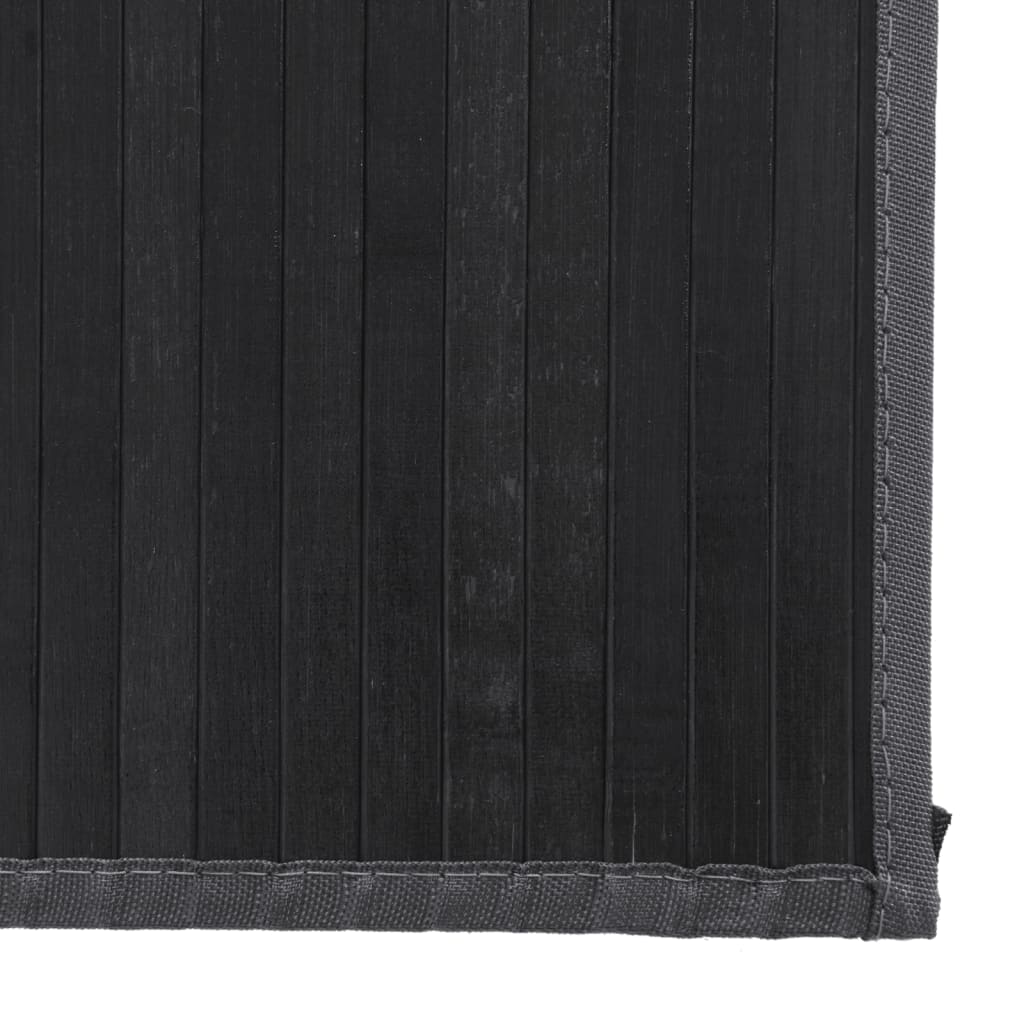 vidaXL Teppich Rechteckig Grau 80x100 cm Bambus