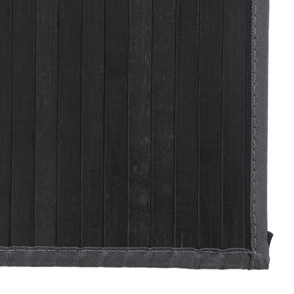 vidaXL Teppich Rechteckig Grau 80x100 cm Bambus