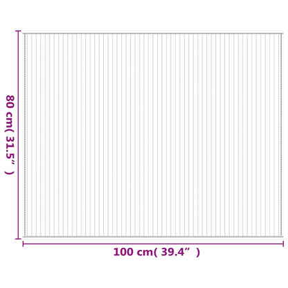 vidaXL Teppich Rechteckig Grau 80x100 cm Bambus