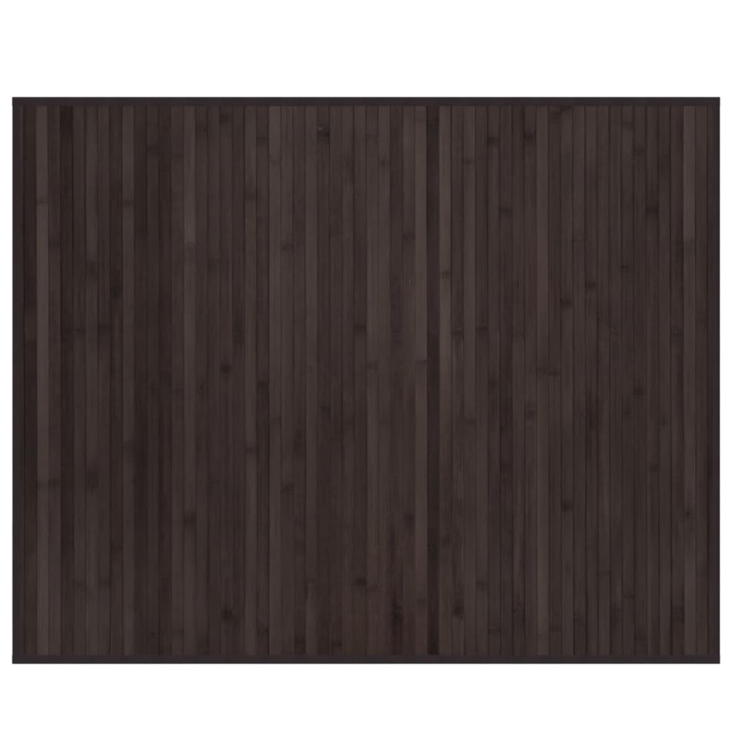 vidaXL Tapis rectangulaire Marron foncé 80x100 cm Bambou