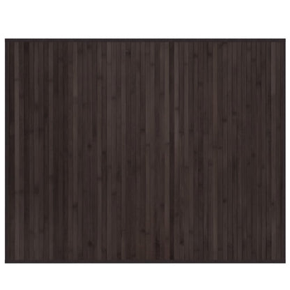 vidaXL Tapis rectangulaire Marron foncé 80x100 cm Bambou