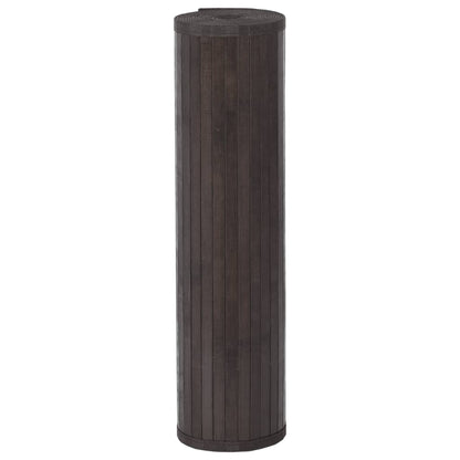 vidaXL Tapis rectangulaire Marron foncé 80x100 cm Bambou