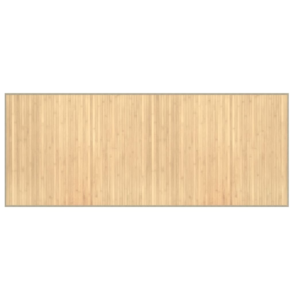 vidaXL Tapis rectangulaire clair naturel 80x200 cm Bambou