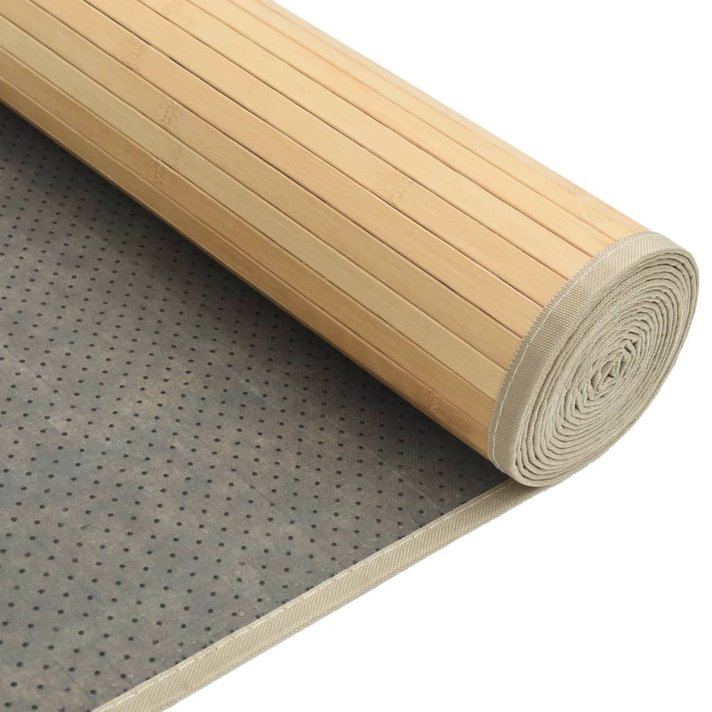 vidaXL Tapis rectangulaire clair naturel 80x200 cm Bambou