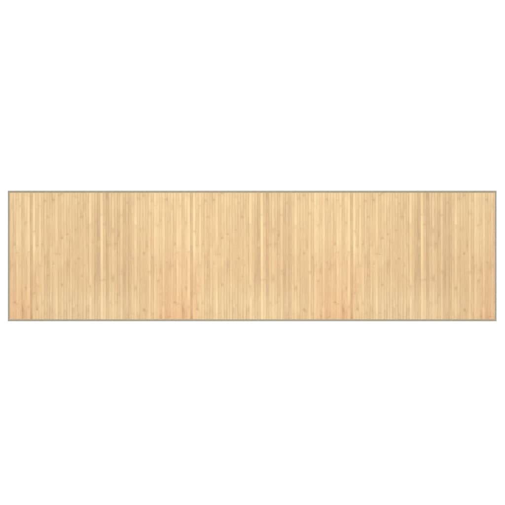 vidaXL Tapis Rectangulaire Nature Clair 80x300 cm Bambou
