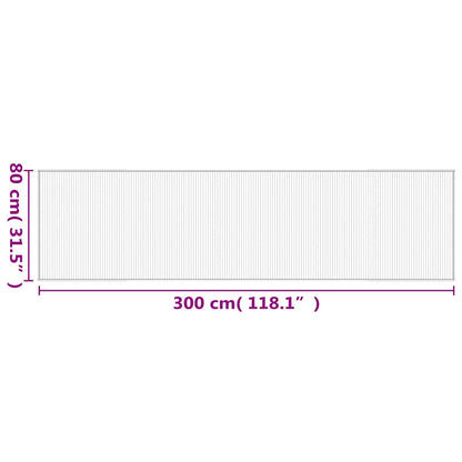 vidaXL Tapis Rectangulaire Nature Clair 80x300 cm Bambou