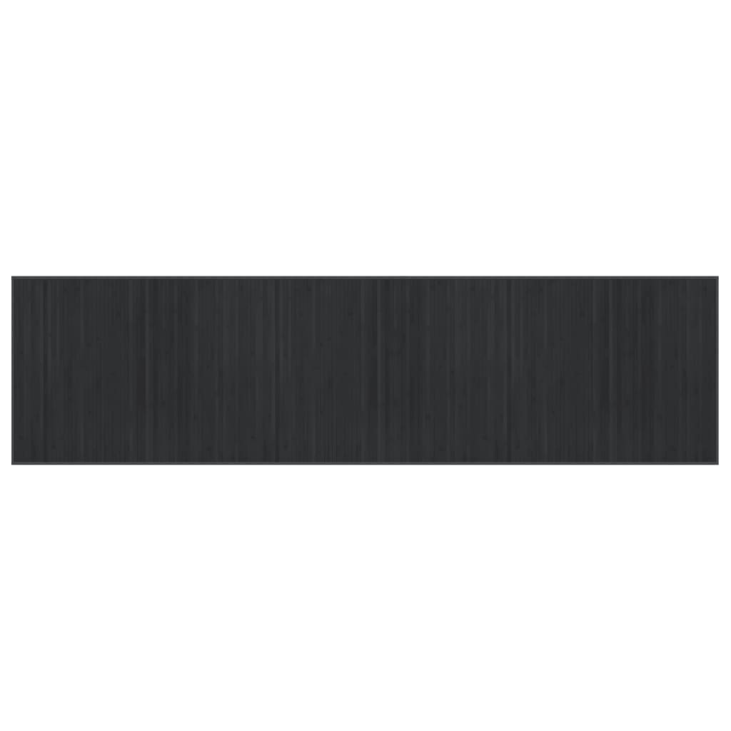 vidaXL Tapis rectangulaire gris 80x300 cm bambou